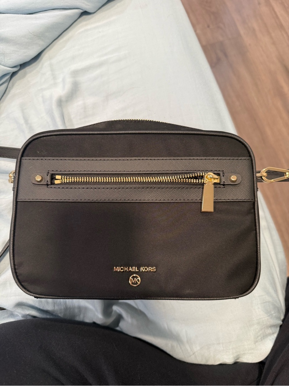 Michael Kors Black Crossbody with Gold-Tone Hardware. Never used!!